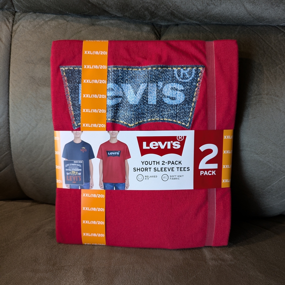 Levi's Blue and Red Graphic Tees 2-Pack